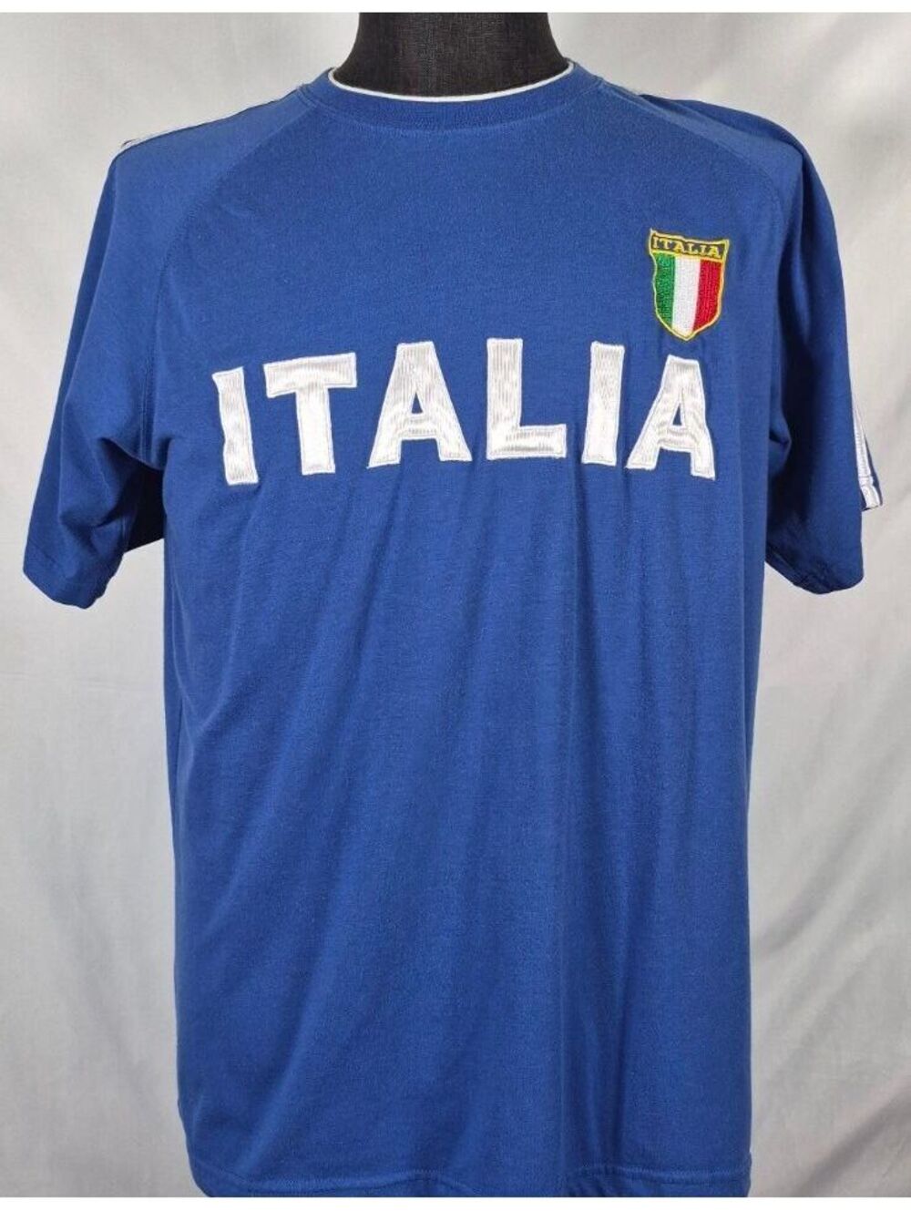 Italia Men’s XXL Blue Embroidered Soccer Football Shirt